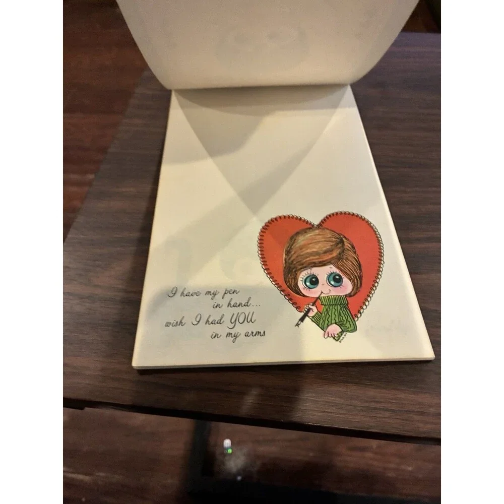 Vintage 1973 Paula Presents Brite Eyes Stationery Writing Pad Big Eye 19 Pages